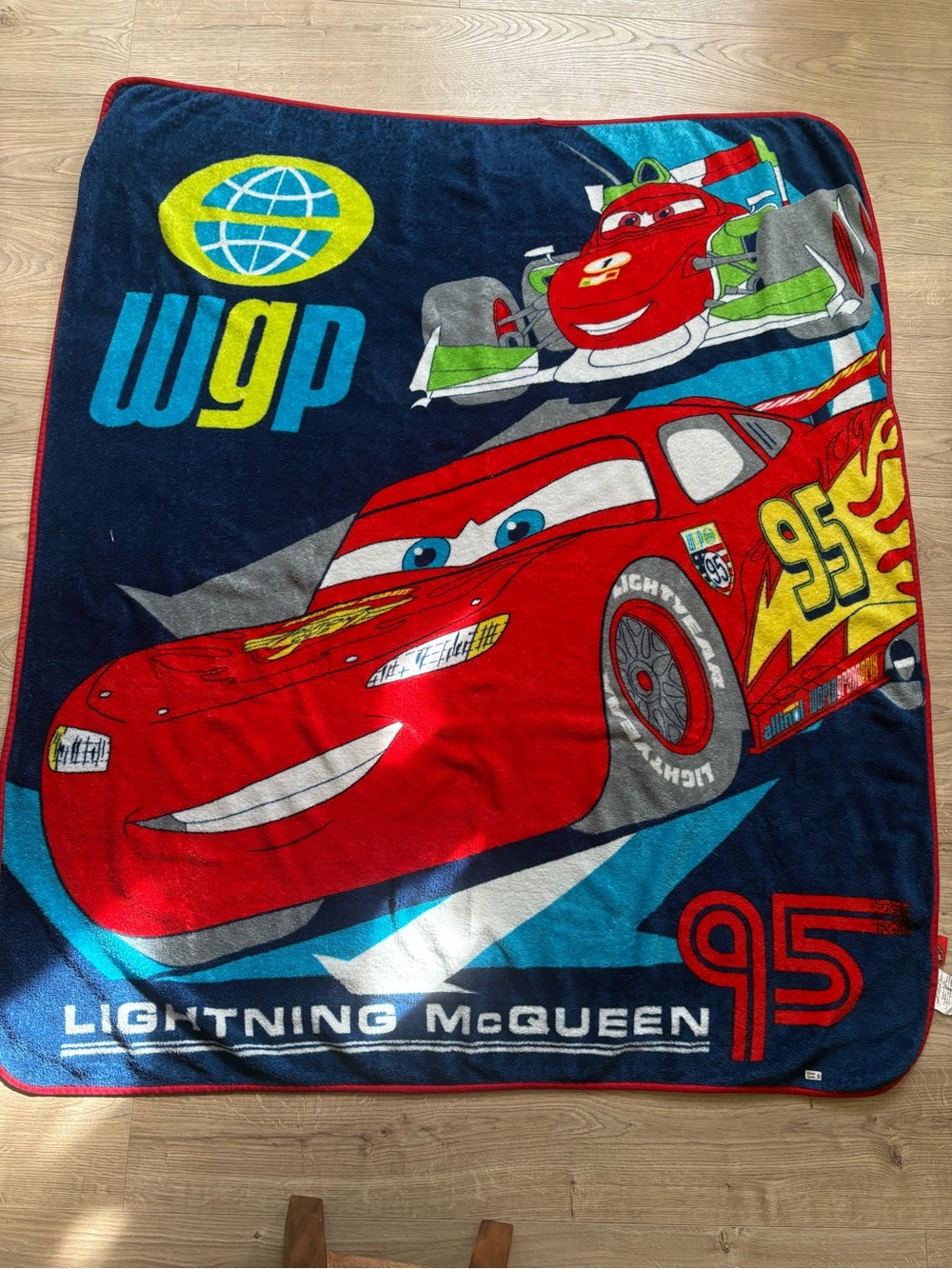 Disney Cars Lightning McQueen Plush Throw Blanket Large 47x55